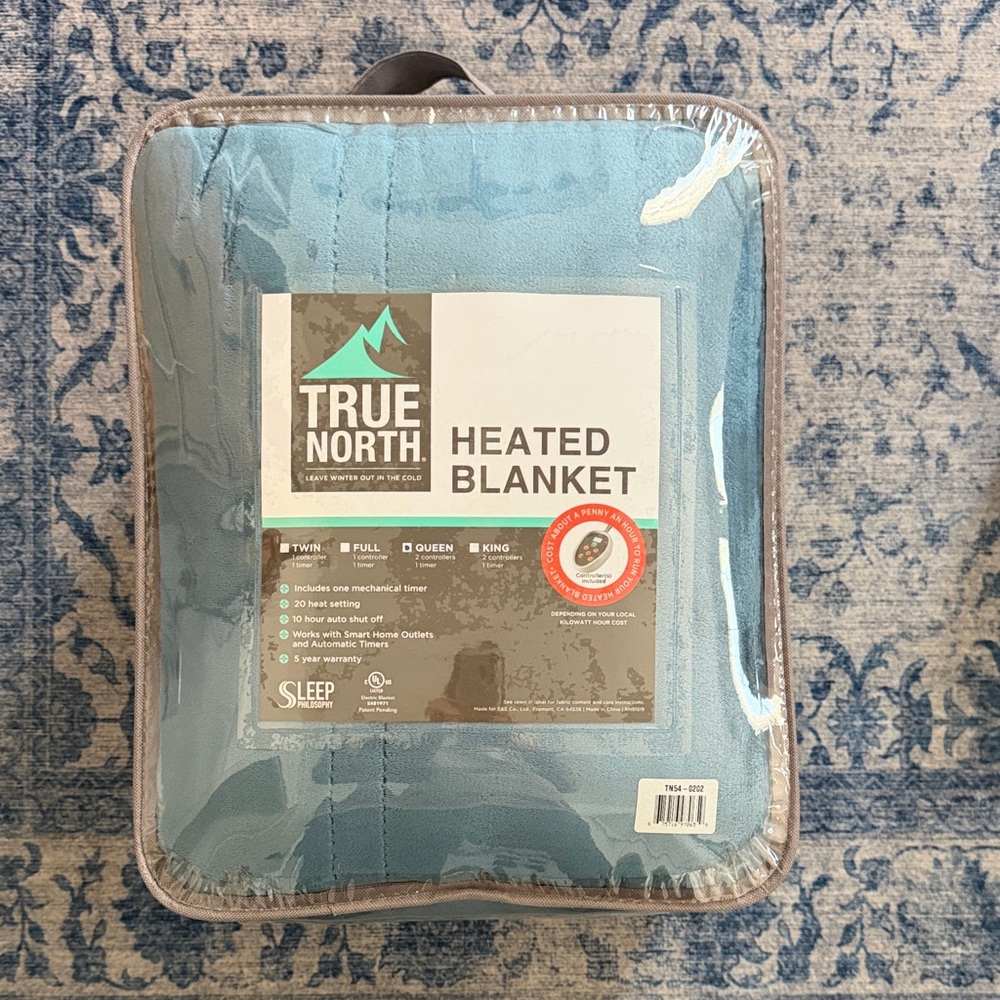 True North Heated Blanket - Soft Blue